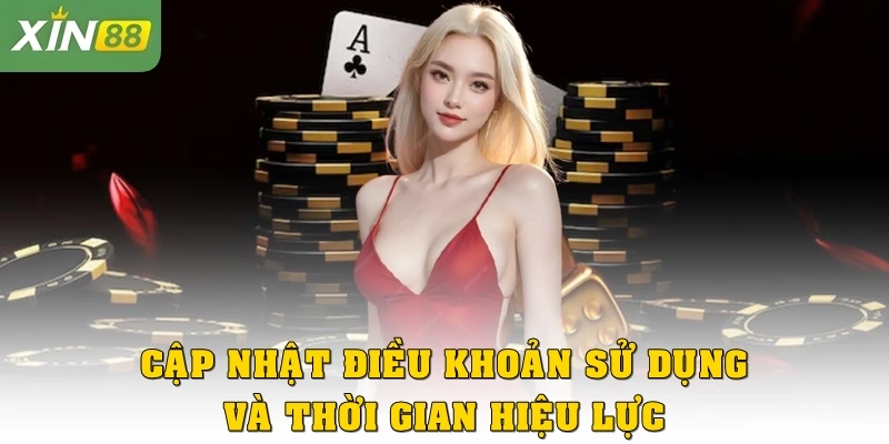 Cập nhật điều khoản sử dụng và thời gian hiệu lực